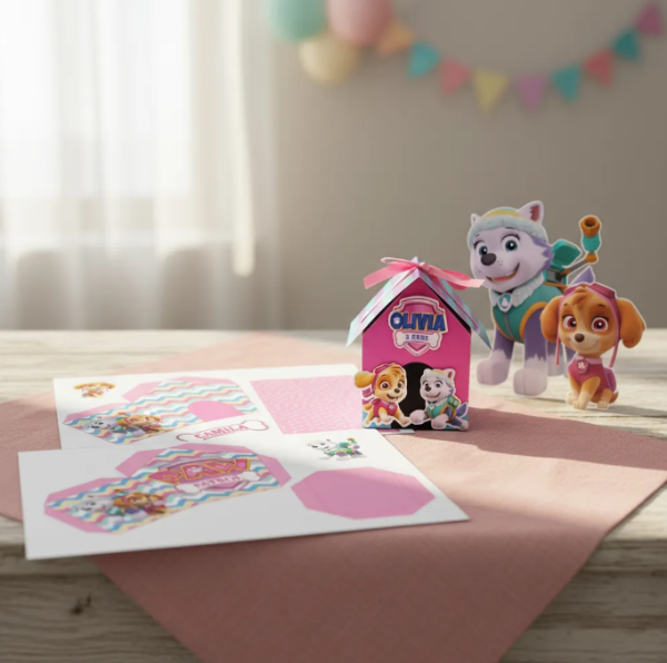 Producto - Caja Imprimible Casita Skye Y Everest Paw Patrol Souvenirs - 3