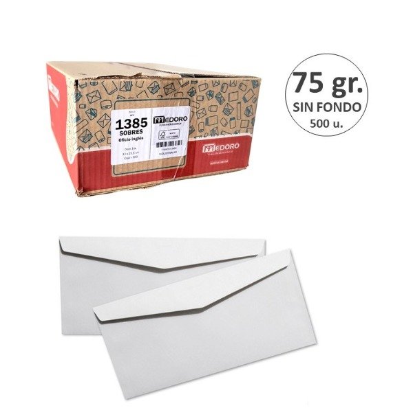 Producto - SOBRES OFICIO INGLES 1385 x500 / x 10 unidades