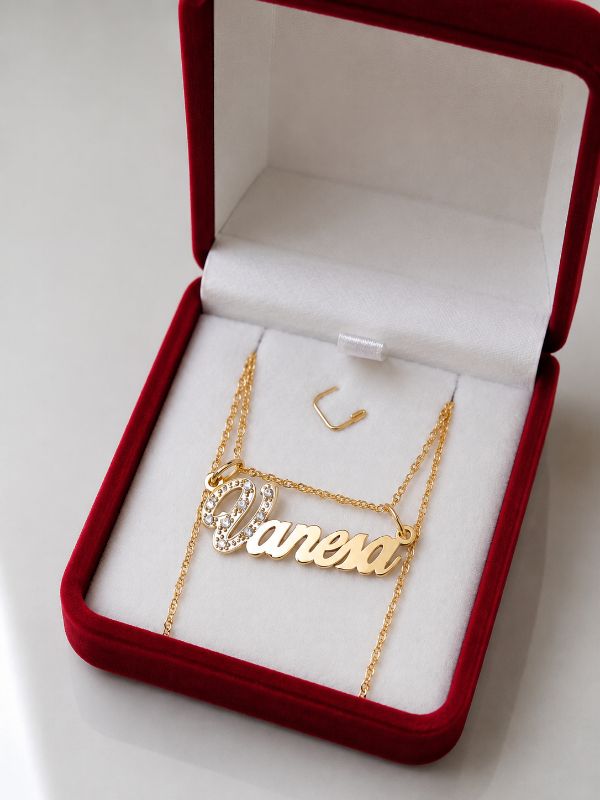 Producto - Solo DIJE con NOMBRE , oro 18k - 0