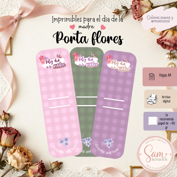 Producto - Archivo Imprimible: Porta flores