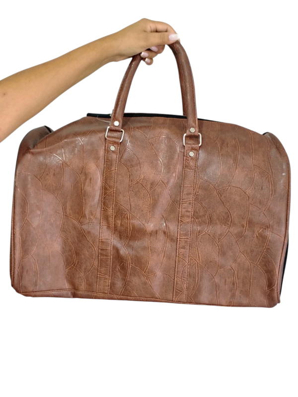 Producto - Bolso grande de ecocuero texturado marron