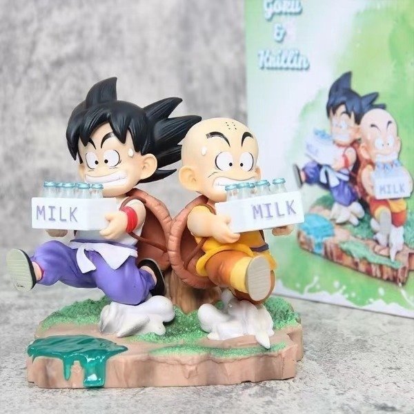 Producto - Diorama Goku y Krillin Leche - Dragon Ball (15cm)