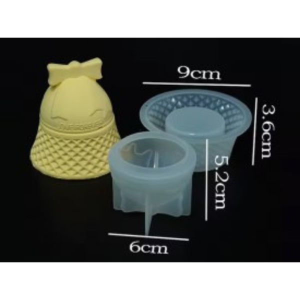 Producto - MOLDE SILICONA PORTAVELA c/TAPA CAMPANA (BM4096) - 0