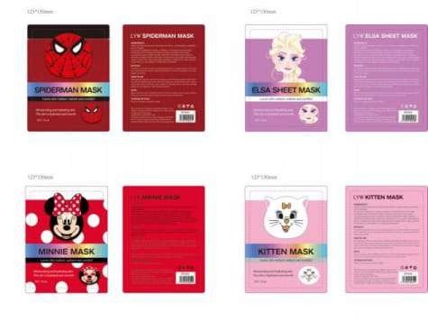 Producto - Mascarilla facial de dibujos