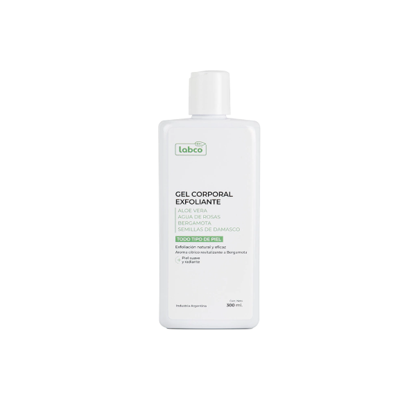 Producto - GEL EXFOLIANTE CORPORAL CON ALOE VERA Y AGUA DE ROSAS