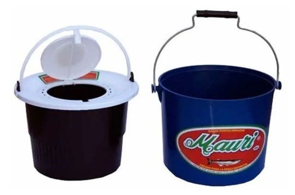 Producto - Balde Porta Carnada Mauri 8 lts