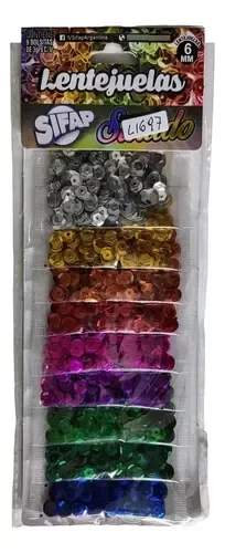 Producto - LENTEJUELAS SIFAP 6MM.  x3GRS