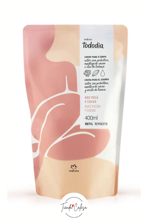 Producto - Tododía - Repuesto - Crema corporal nutritiva - Nuez pecán y cacao