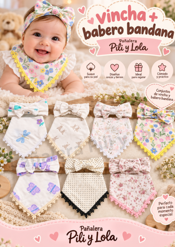 Producto - Set vincha + babero