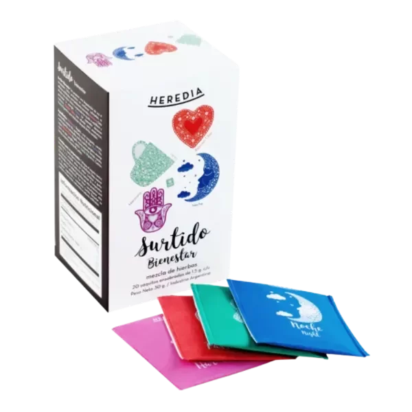 Producto - Te Surtido Bienestar Heredia 20 saquitos