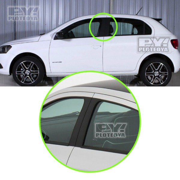 Producto - Calcos Parantes Vw Gol Trend 4 puertas Lado Conductor Texturado - Ploteoya