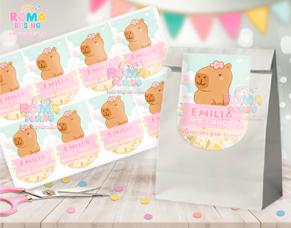 Producto - Etiquetas bolsita Capibara