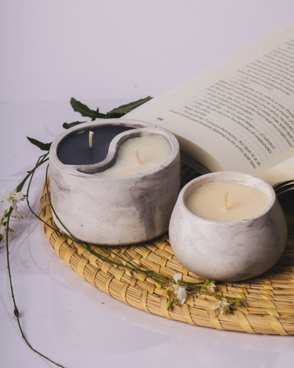 Producto - VELA - Ying-Yang Concreto Simil-Mármol - 1