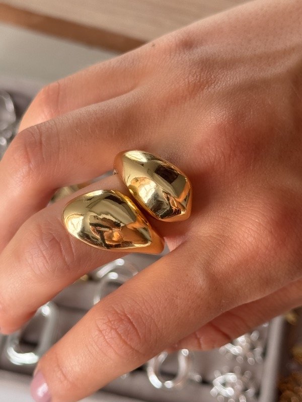 Producto - Maxi Anillo doble dorado