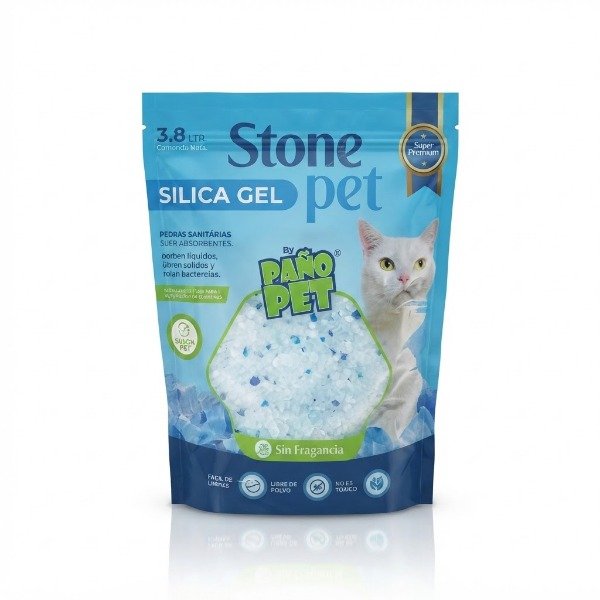 Producto - Piedra silica Gel x 3,8 Lts Paño Pet