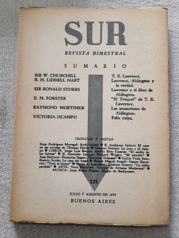 Producto - Revista Bimestral Sur #235 - Ocampo Y Otros - Año 1955