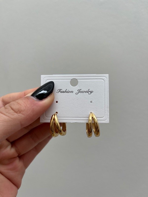 Producto - Argollas triples doradas