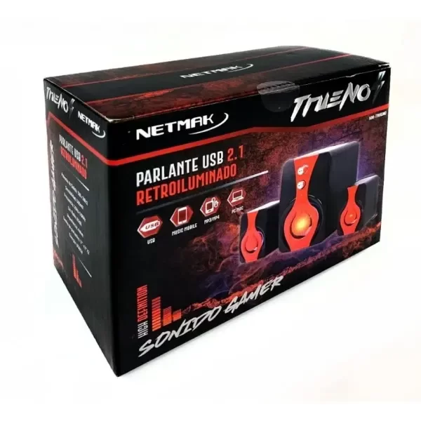 Producto - Parlantes Netmak Gamer NM USB