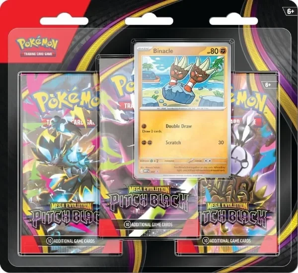 Producto - Pokémon TCG: Mega Evolution - Pitch Black - 3-Pack Blister EN 	SELLADO