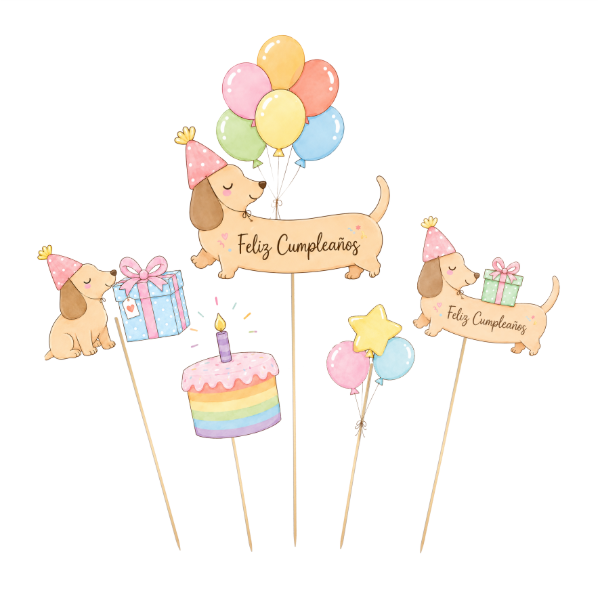 Producto - Cake Topper Perro Salchicha