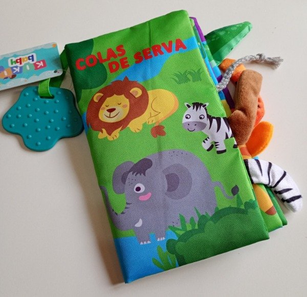 Producto - Libro de tela ANIMALES DE SERVA con COLAS - 0