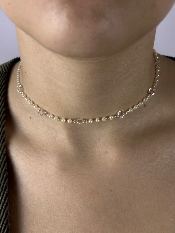 Producto - GARGANTILLA DE PLATA CON PERLAS 0030 - 0