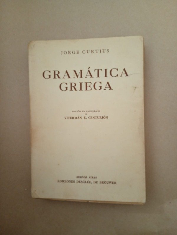 Producto - Gramática griega - Jorge Curtius - Desclée de Brouwer 1951