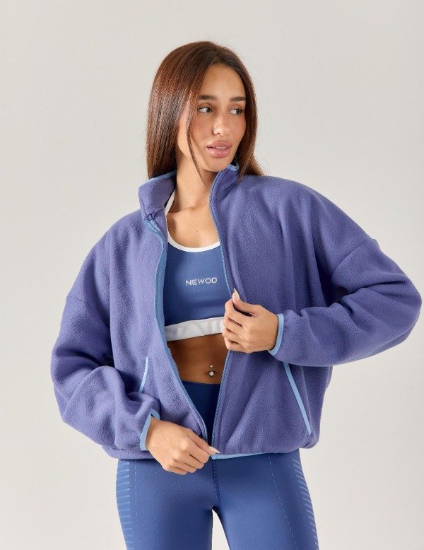 Producto - CAMPERA POLAR BOXY LAVANDA