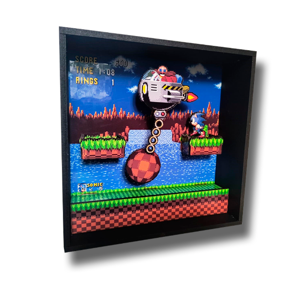 Producto - Cuadro 3d Sonic Clasico