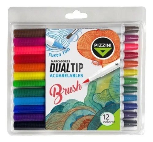 Producto - MARCADORES PIZZINI BRUSH ACUARELABLES DOBLE PUNTA