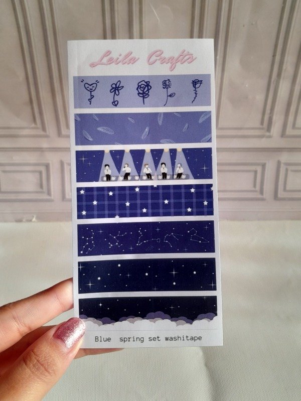 Producto - Blue spring - plancha washi