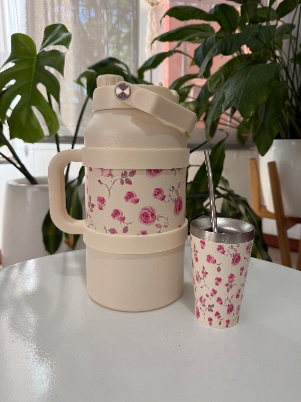 Producto - Set terere (termo 1900 ml + mate + bombilla) crema