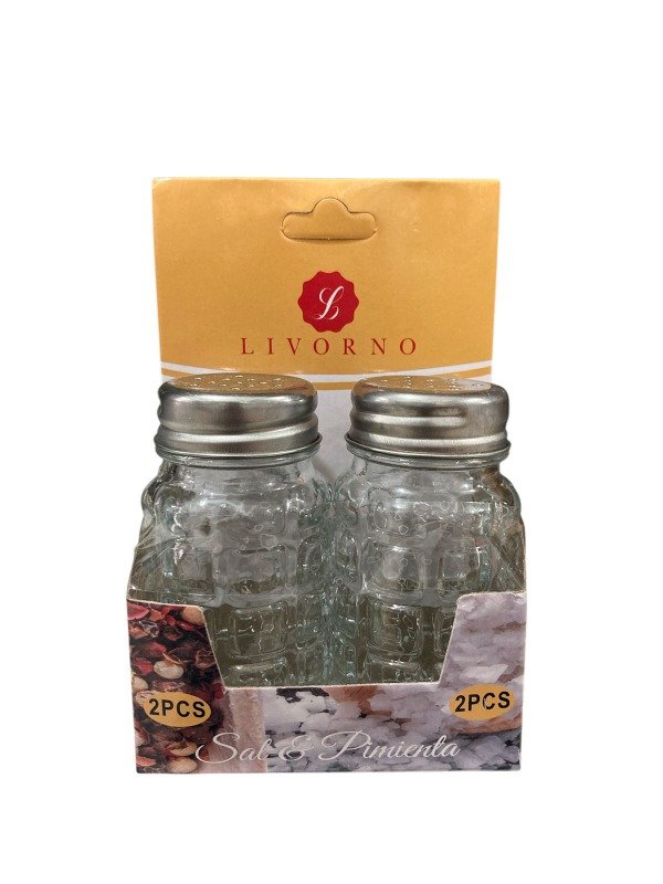 Producto - SET SALERO PIMENTERO VIDRIO 9CM 202513