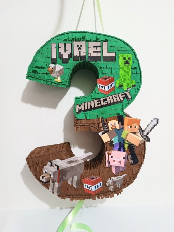 Producto - Piñata Minecraft el número que quieras