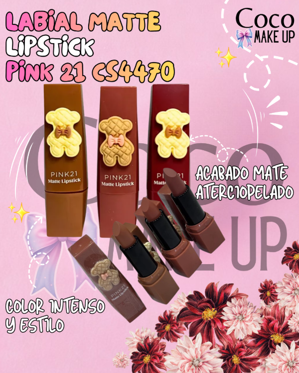 Producto - LABIAL MATTE BEAR - PINK 21 - CS4470