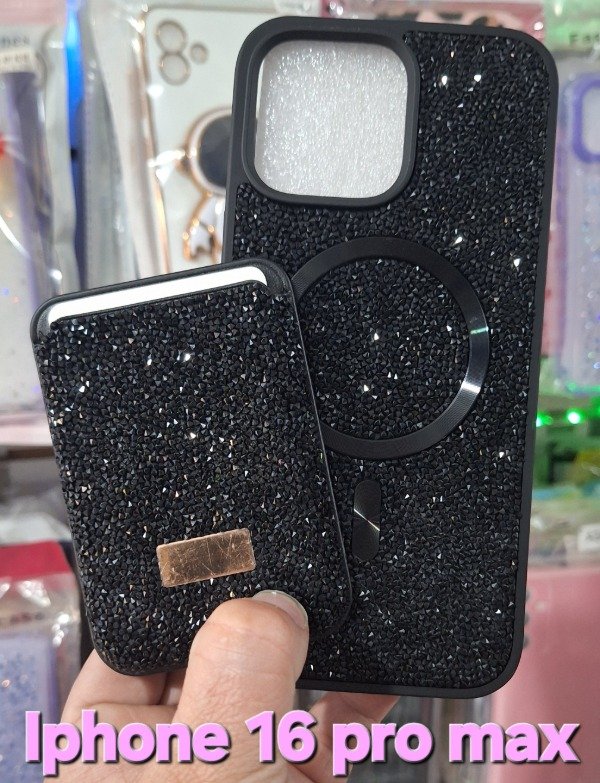 Producto - Fundas cristales con porta tarjeta magnético. IPhone 16 pro max