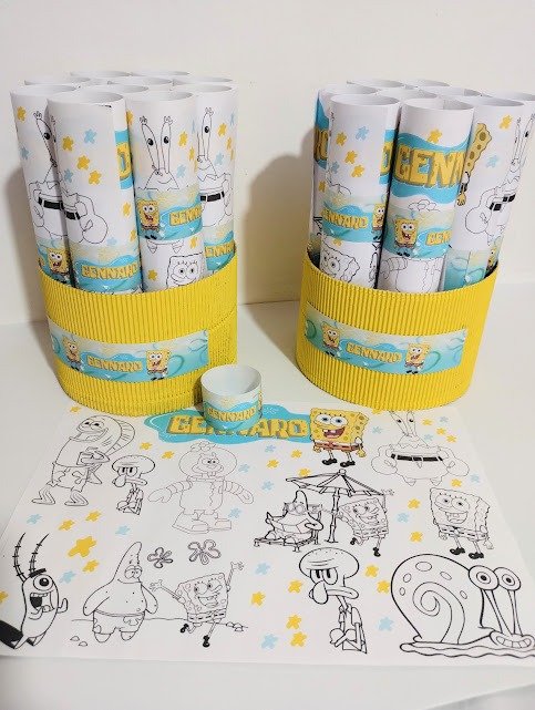 Producto - rollo para colorear con base x 10 un bob esponja