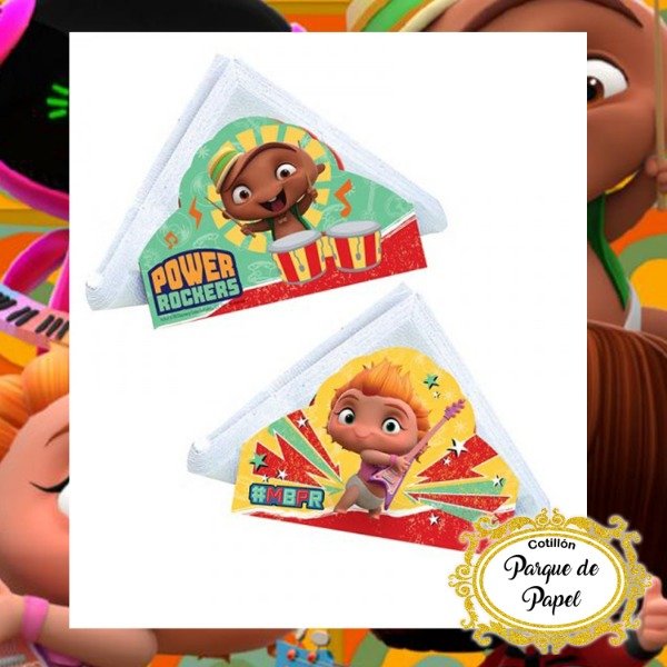 Producto - Servilleteros Mini Beat Power Rockers (c/15 servilletas)