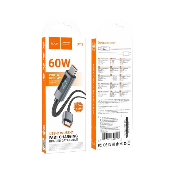 Producto - cable hoco power display tipo c a tipo c - 0