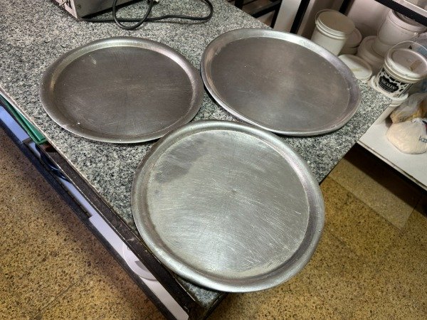 Producto - LOTE 3 BANDEJAS DE MOZO ACERO INOXIDABLE 35 y 40cm. PRECIO POR TODAS #12099