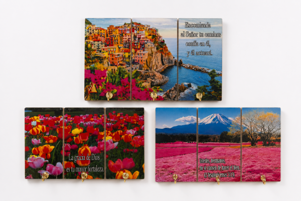 Producto - PROMO Porta llaves "Fabri" con 3 ganchos (24 x 14 cm)