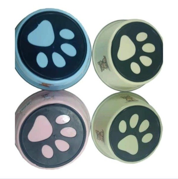Producto - Comedero Perro Acero Inoxidable 19cm Huella #98-153