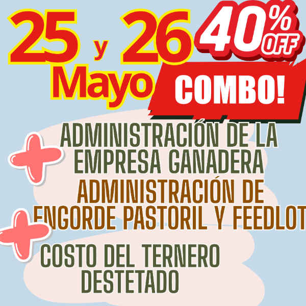 Producto - COMBO 3 CURSOS:Gestión Ganadera + Costo del Ternero + Engorde Pastoril y Feedlot