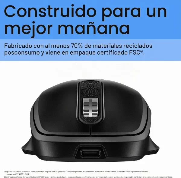 Producto - Mouse Hp 510 Inalámbrico 4000 Dpi Confort Carga Ultra Rapida - 7