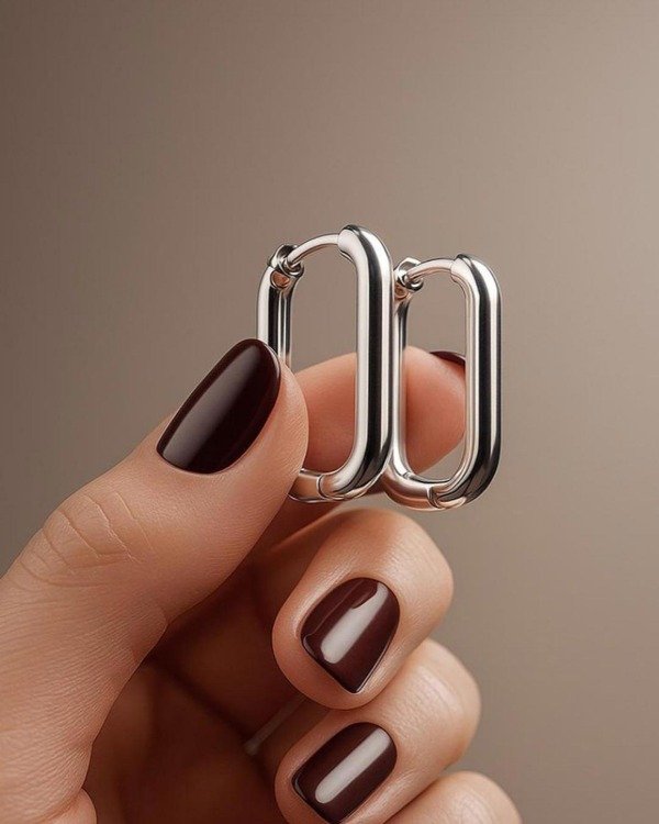 Producto - Aros de Plata 925 - Rectángulos inflados