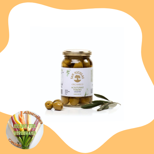 Producto - Aceitunas verdes gigantes - Olivares de San Nicolás - 250gr