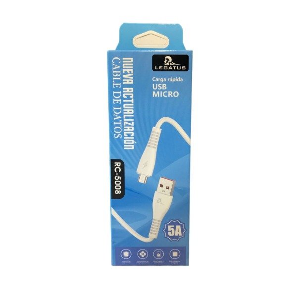 Producto - Cable de datos Legatus Micro USB 5A