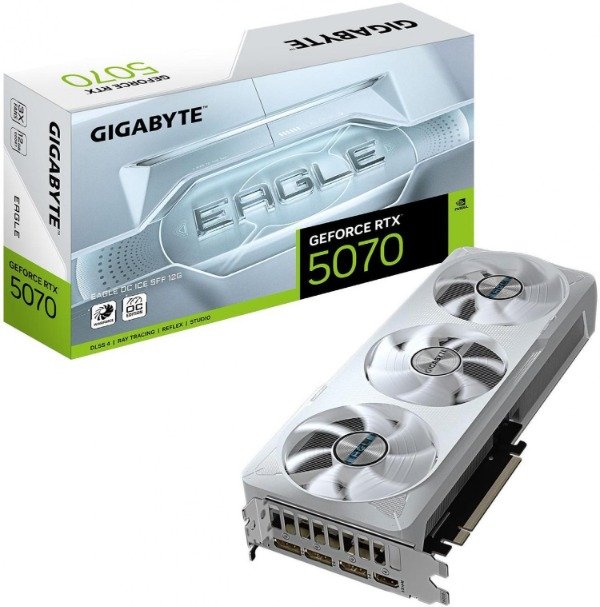 Producto - PLACA DE VIDEO GIGABYTE RTX 5070 EAGLE OC ICE 12GB (WHITE)