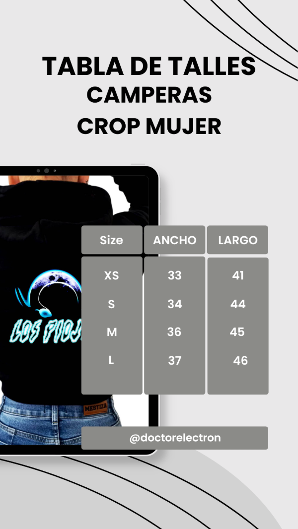 Producto - TABLA DE TALLES CAMPERA CROP MUJER