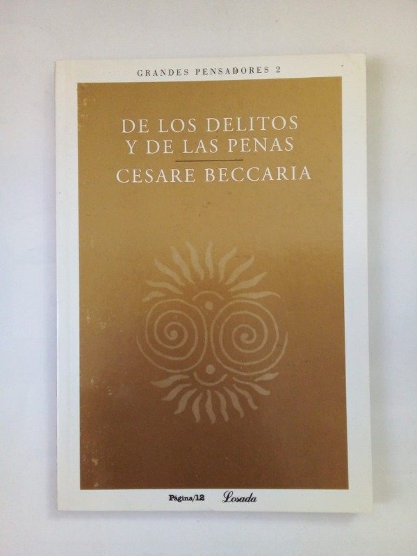 Producto - De los delitos y de las penas - Cesare Beccaria - Página/12 Losada 2004